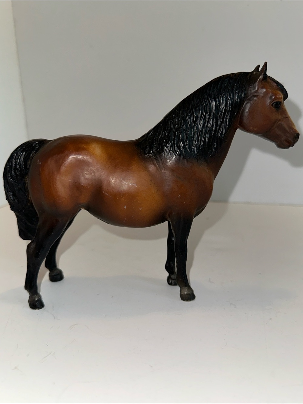 Breyer Vintage Traditional Model #23 Bay Shetland Pony in brown and black